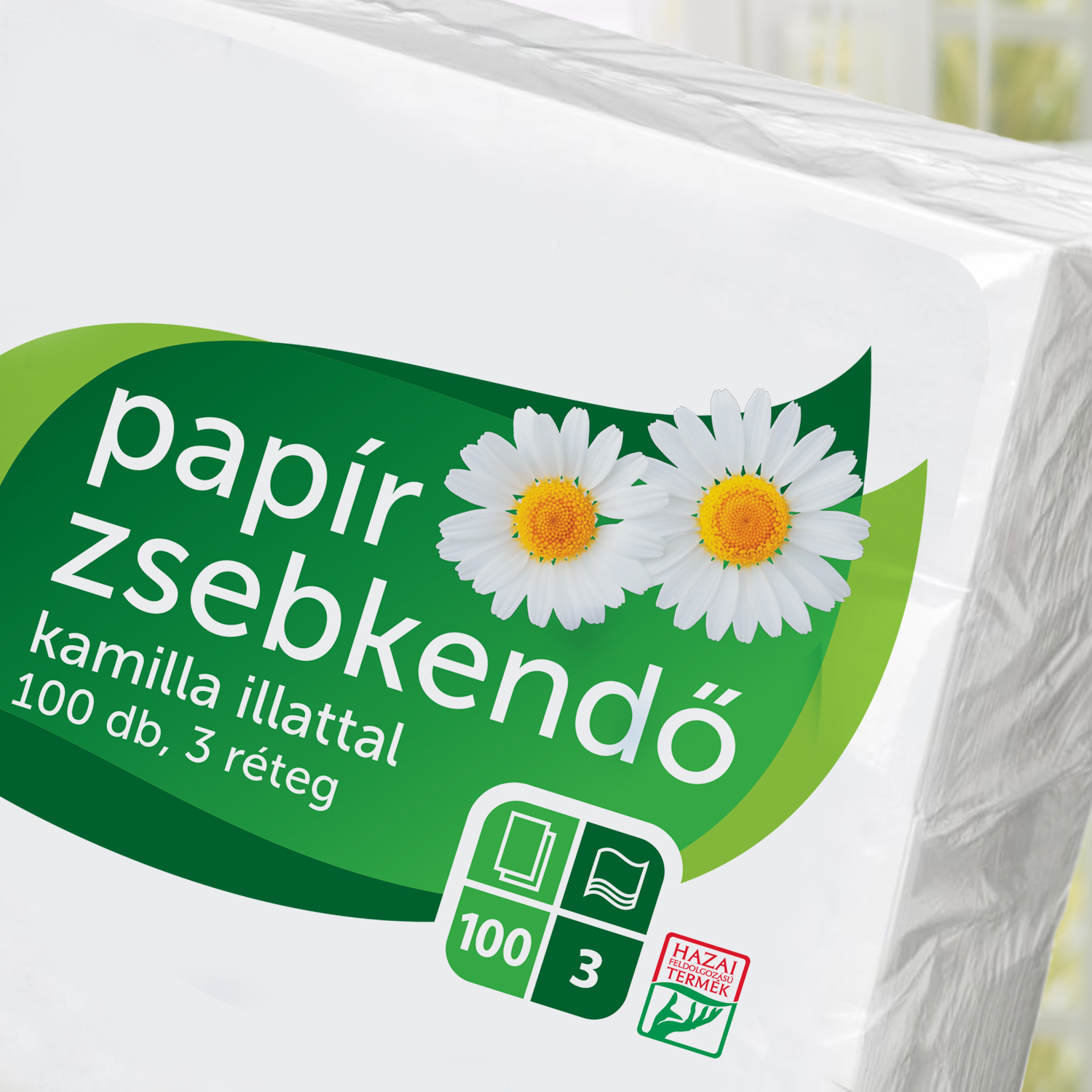 HÁRS papírzsebkendő csomagolás