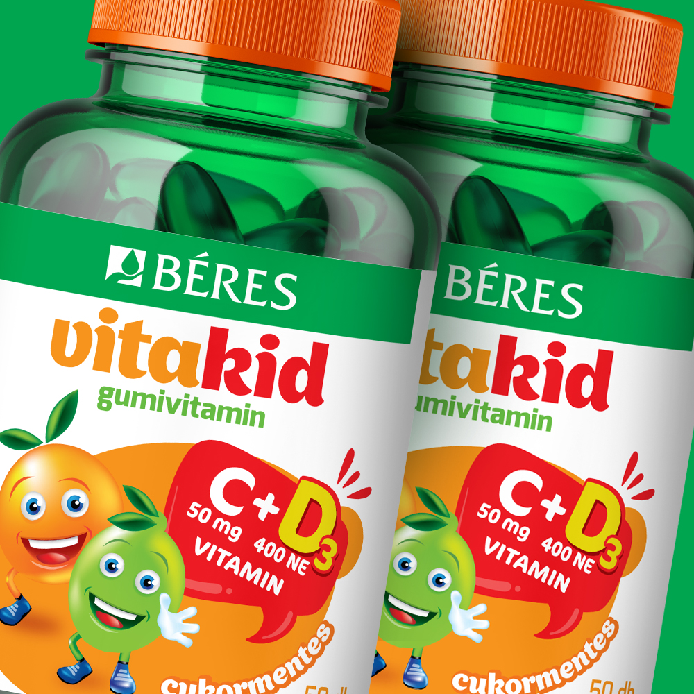 Béres Vitakid gyerekvitaminok csomagolástervezés